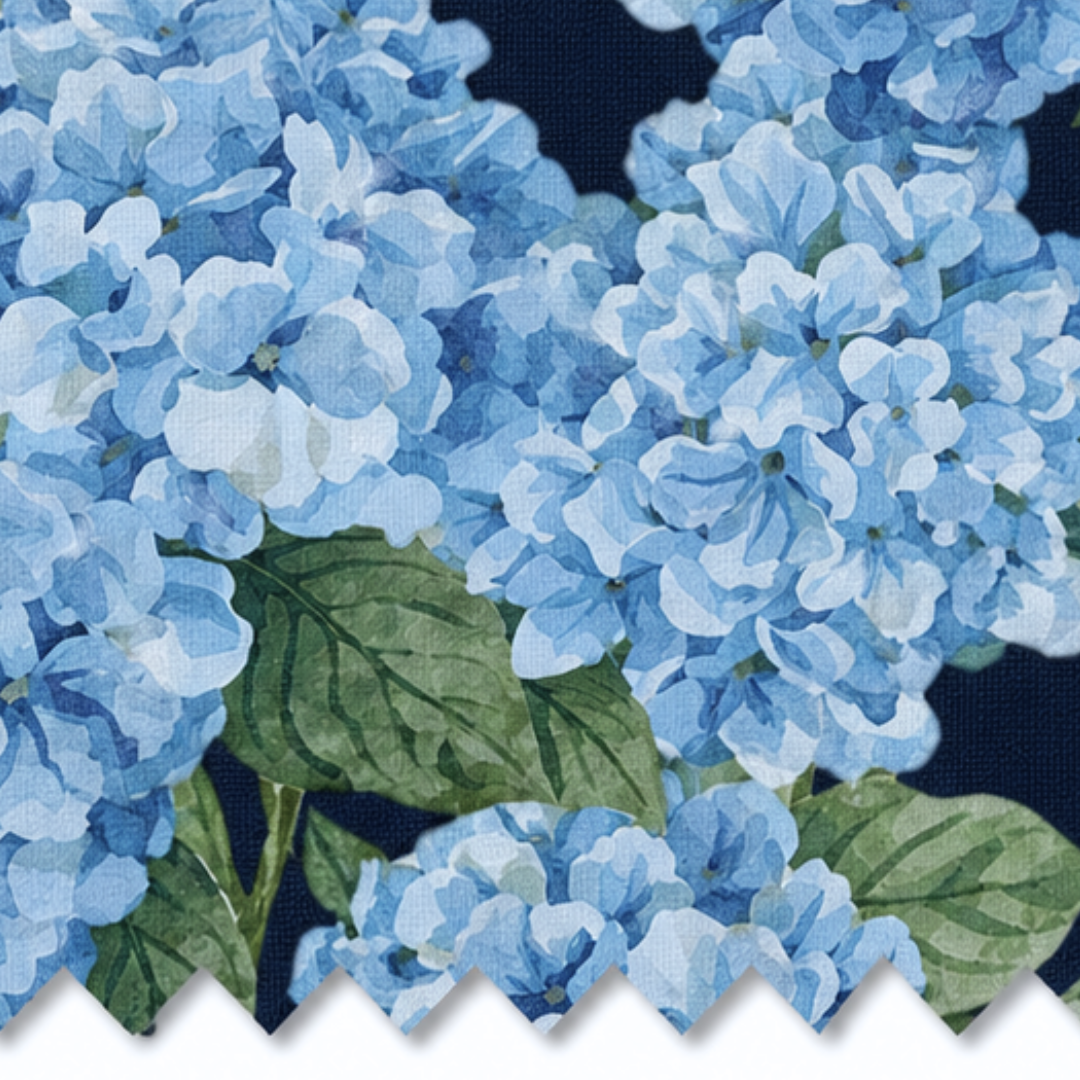 Hydrangea Bloom Patio Pillows | Midnight