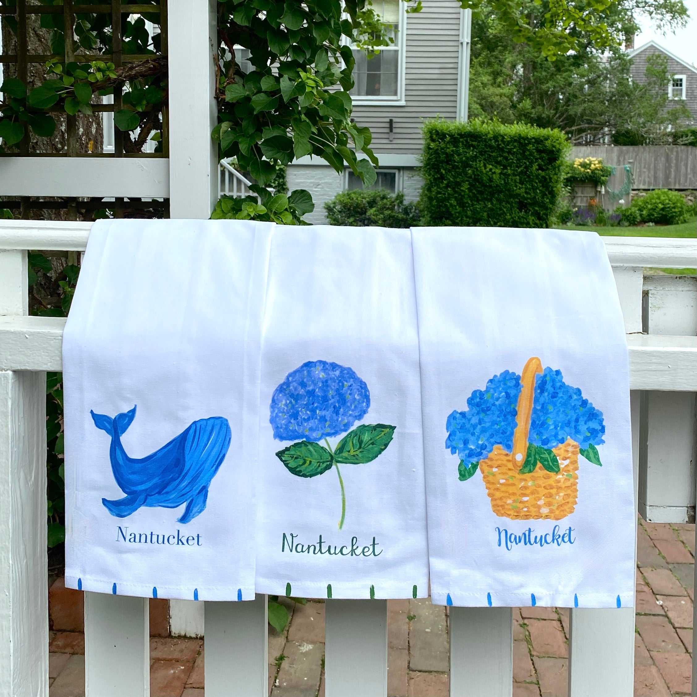 Blue Hydrangea Tea Towel
