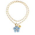 Signature Coastal Bloom Necklace - Hydrangea Blue