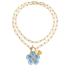 Signature Coastal Bloom Necklace - Hydrangea Blue