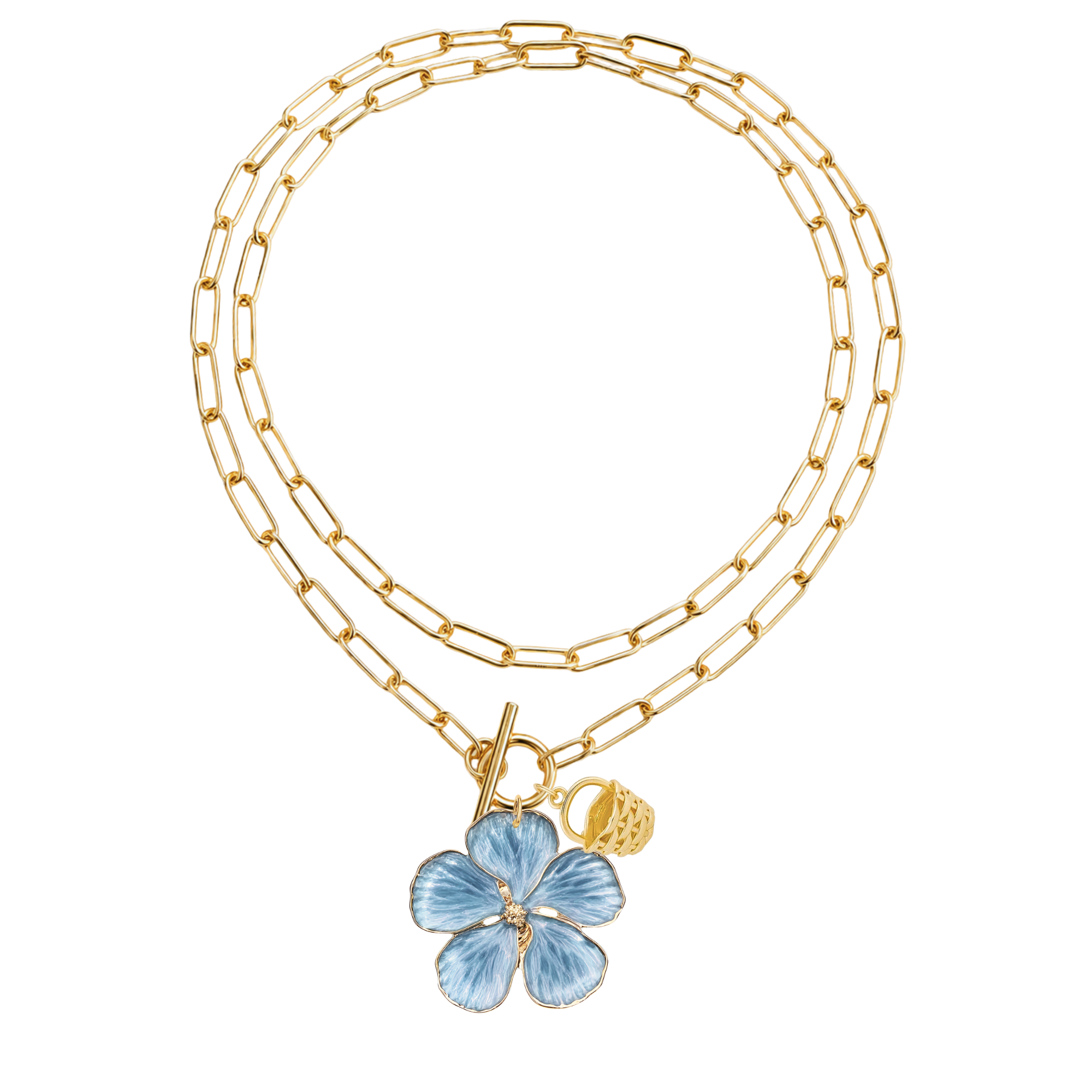 Signature Coastal Bloom Necklace - Hydrangea Blue