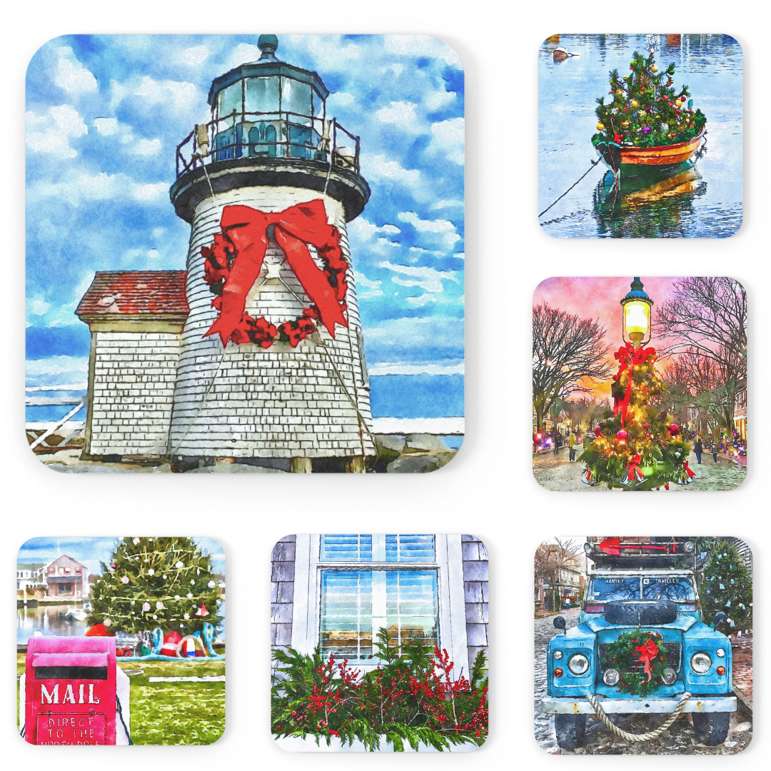 Nantucket Stroll Coaster Set