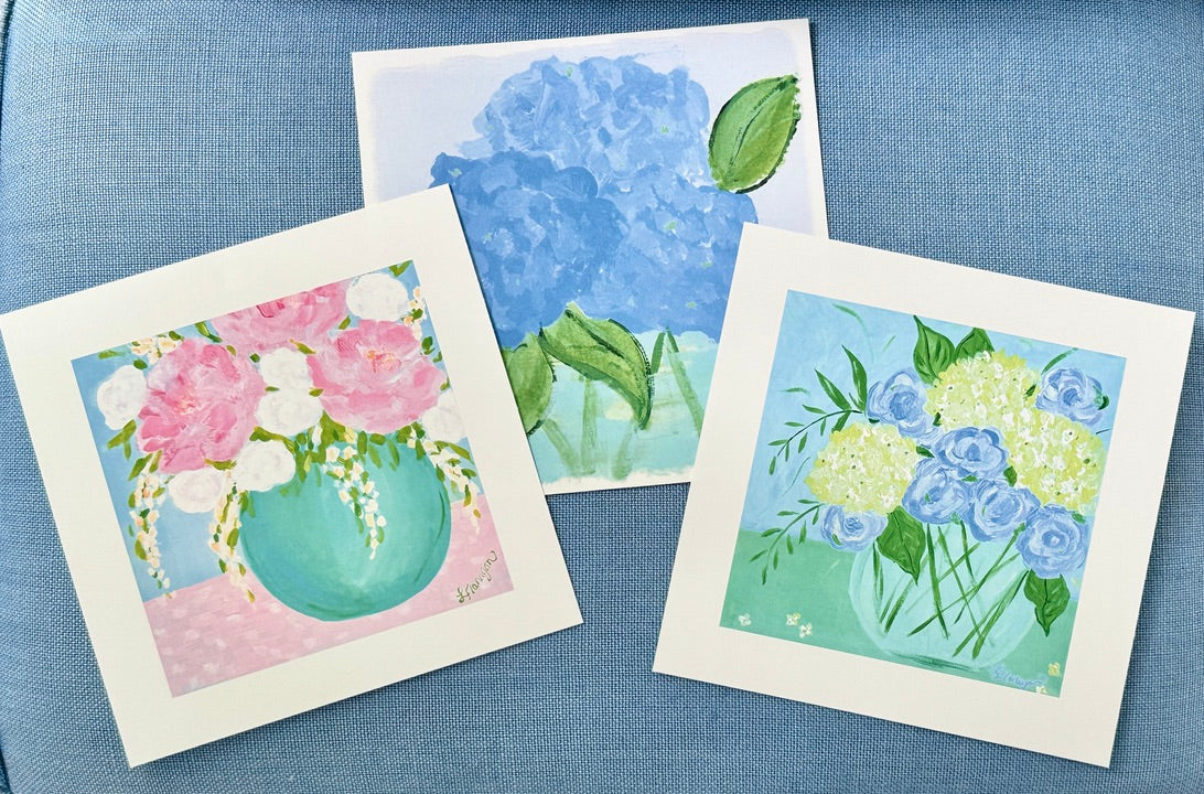 Blue Hydrangea Art Print