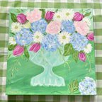 Spring Blooms Hydrangeas and Tulips Floral Art