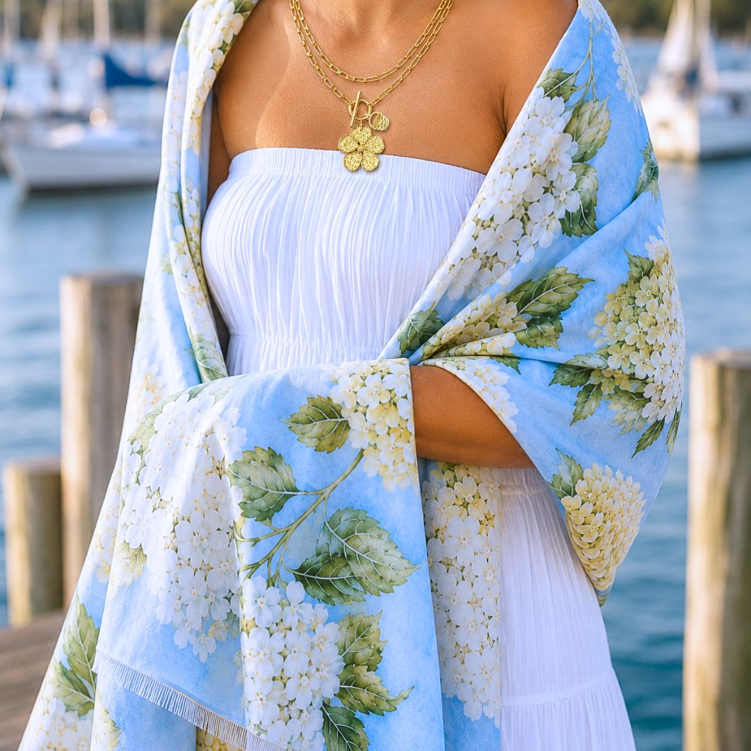 Saltaire Wrap - Hydrangea Green