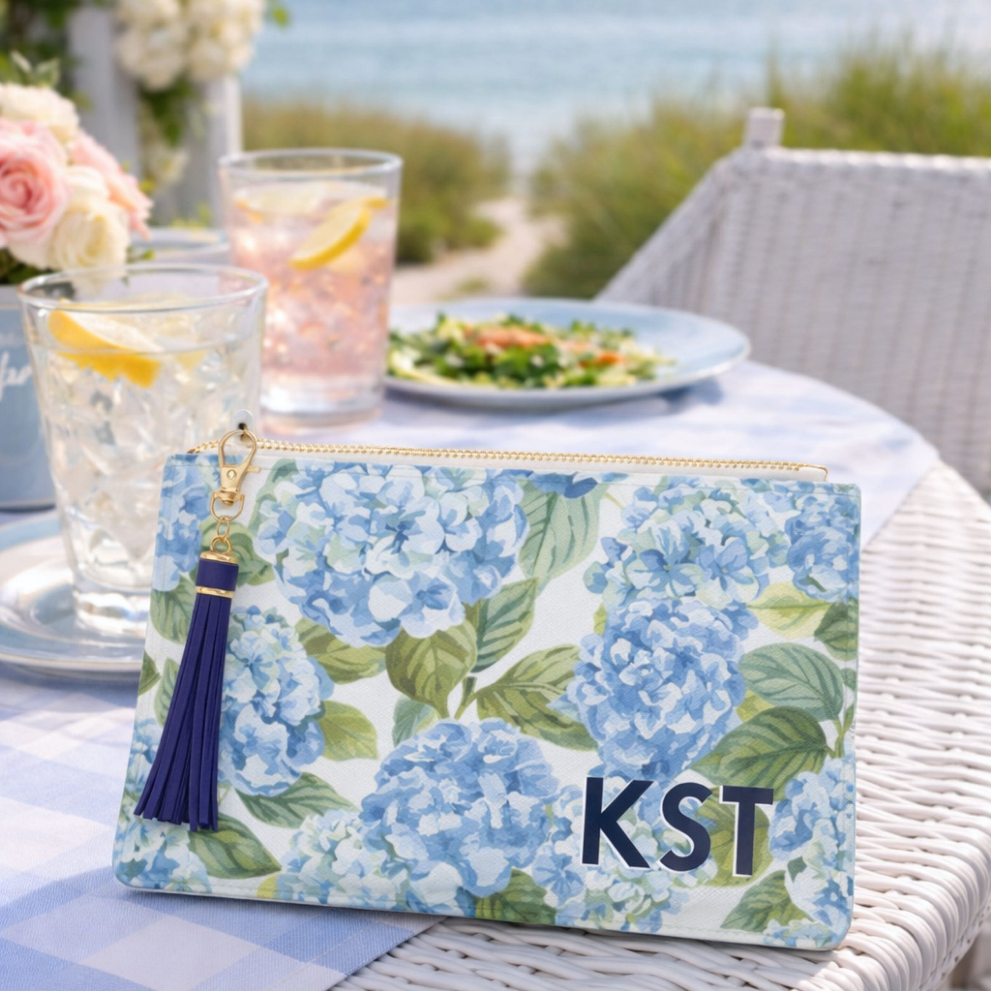Hydrangea Wristlet Clutch