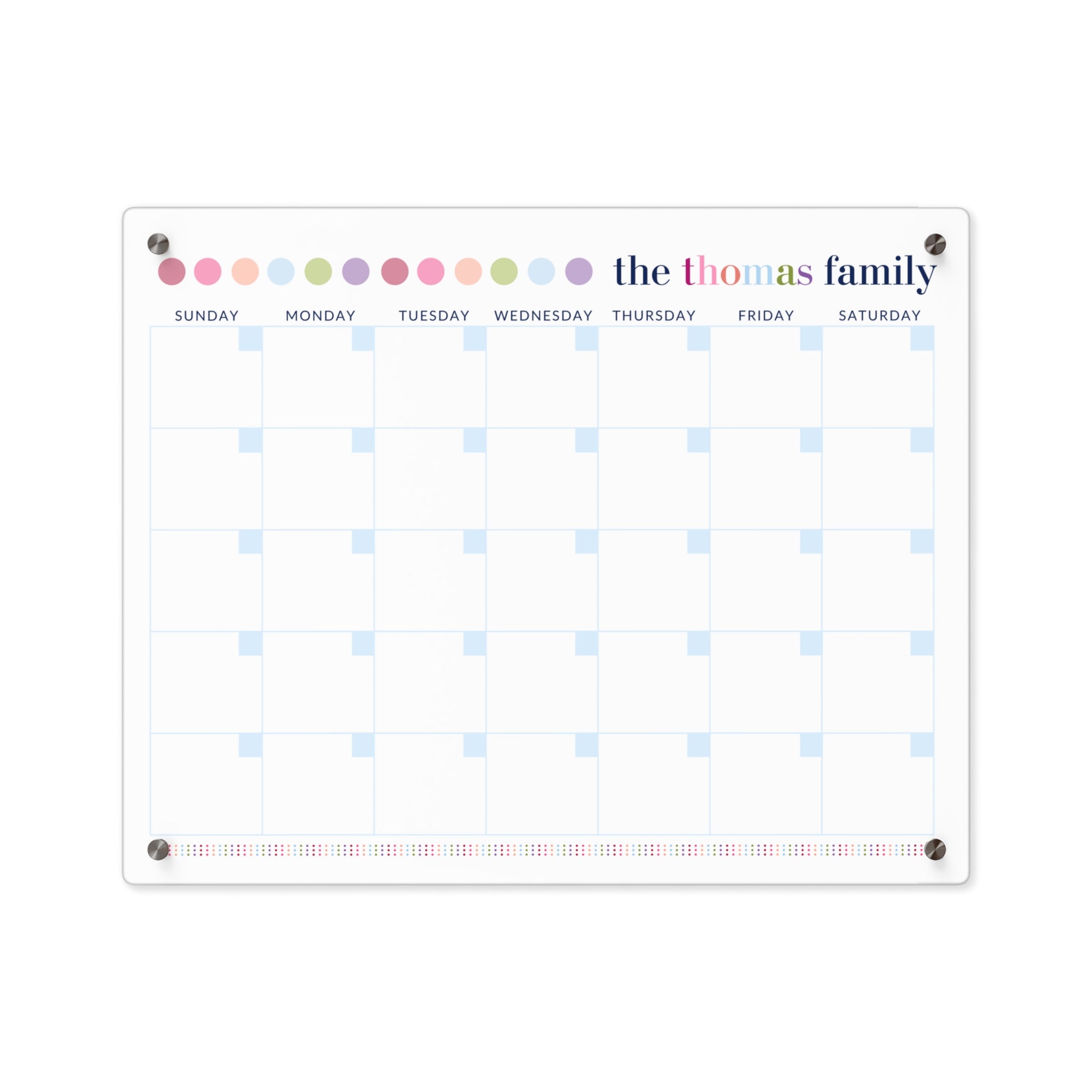 Personalized Acrylic Wall Calendar