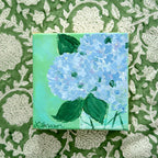 Hydrangeas on Green Mini Art Painting