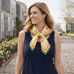 Nantucket Daffy Bloom Silk Chiffon Scarf