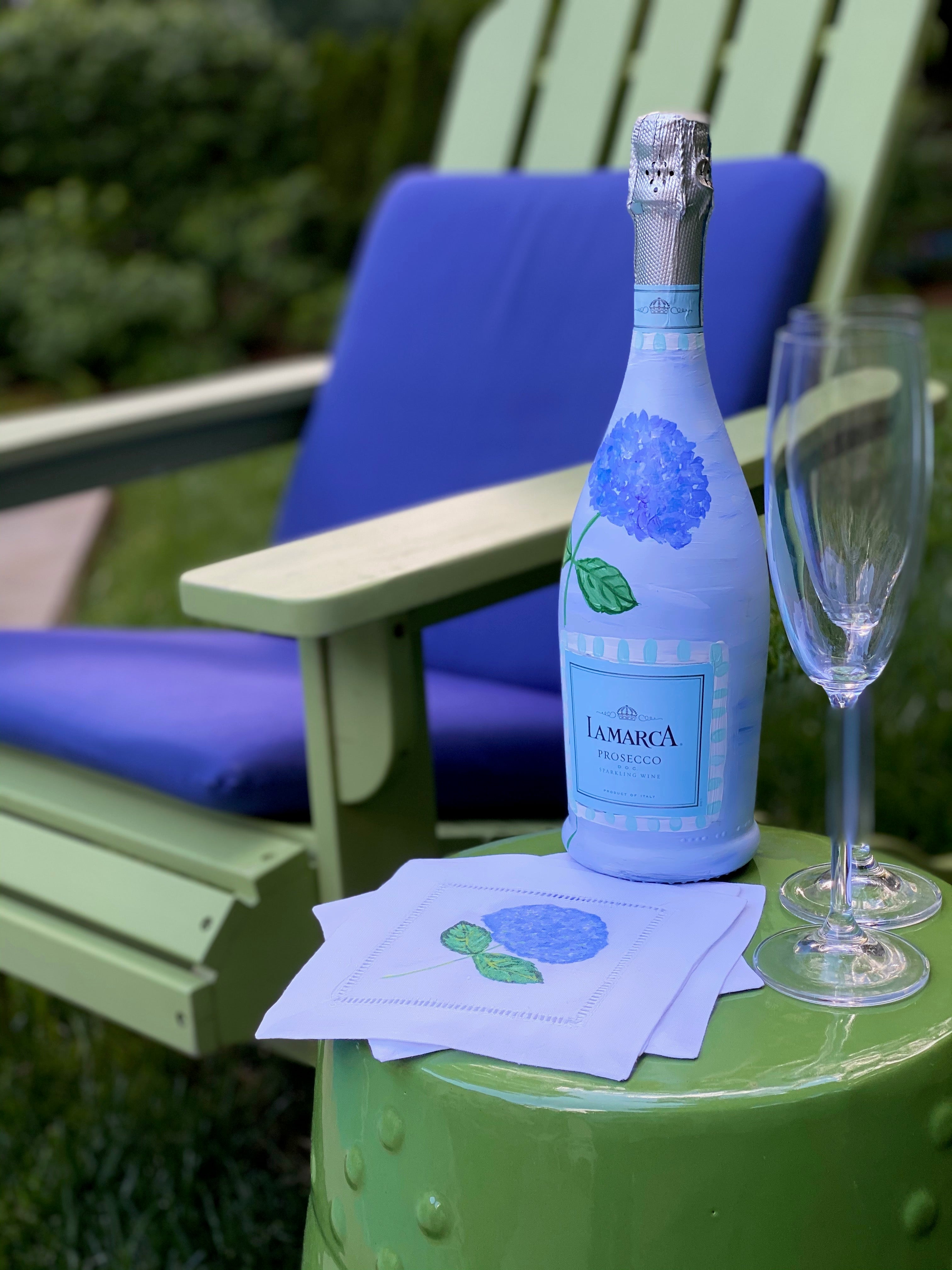 Blue Hydrangea Linen Guest Towel