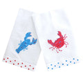 Nautical Lobster & Crab Linen Guest Towel