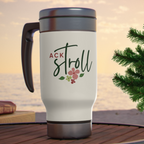 Stainless Steel Travel Mug with Handle, 14oz