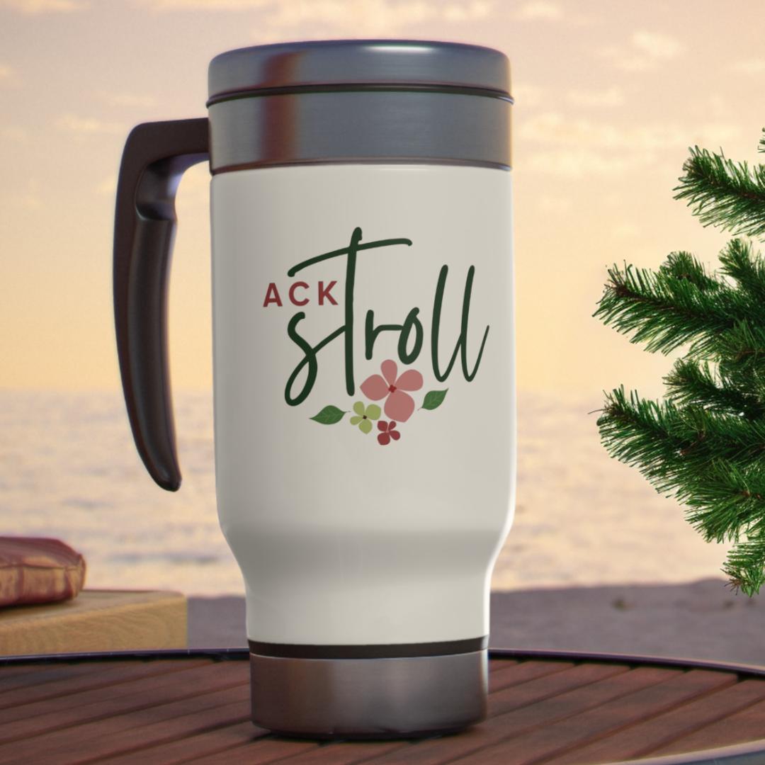 Stainless Steel Travel Mug with Handle, 14oz