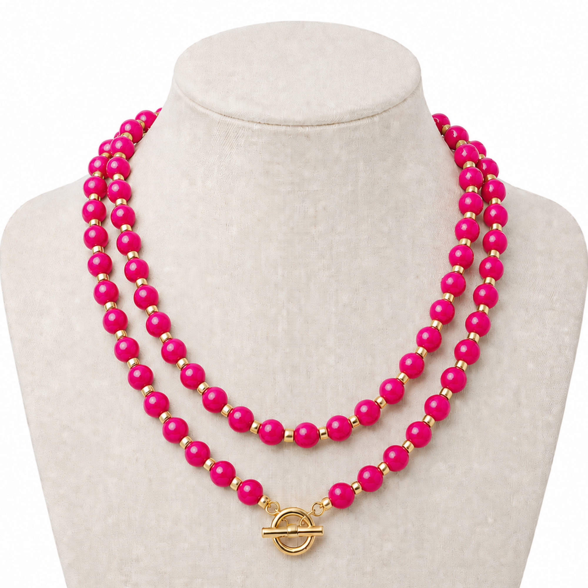 Coastal Strand Necklace | Double - Sconset Pink