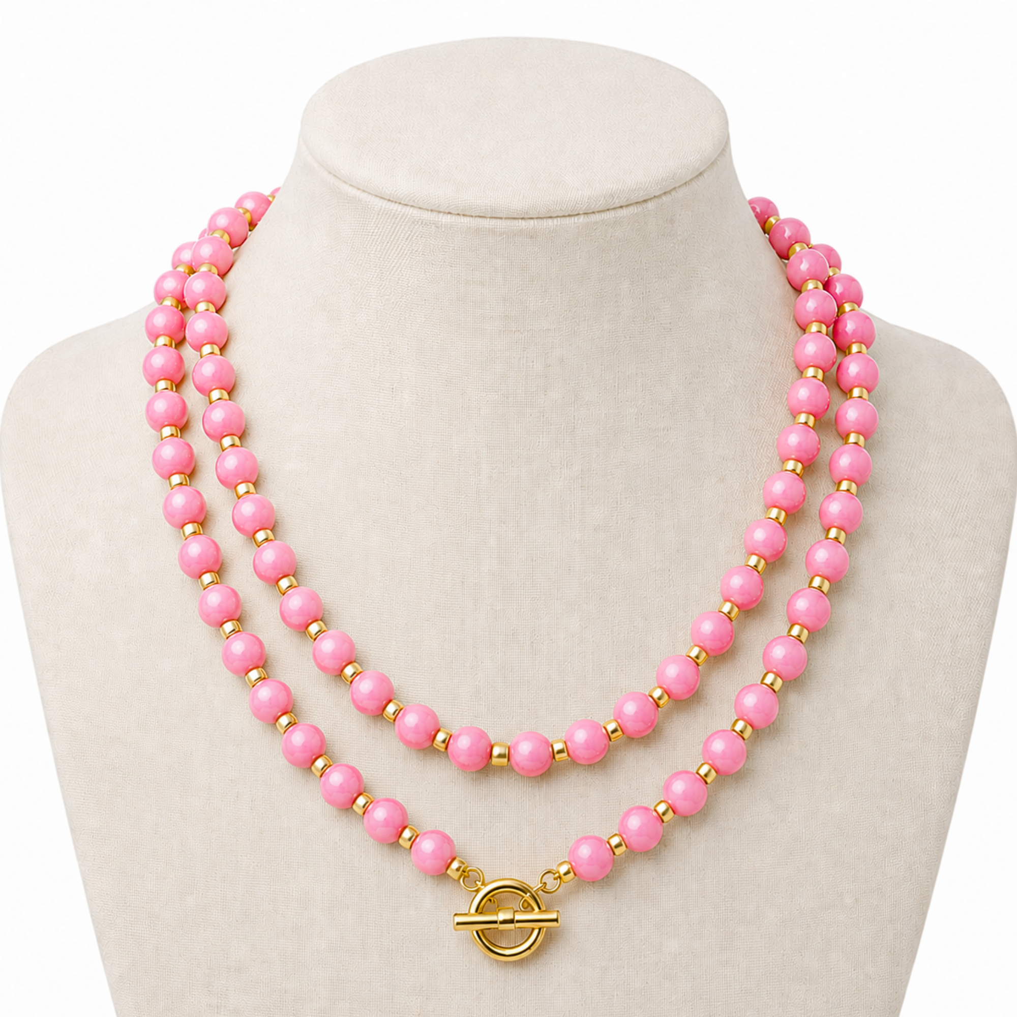 Coastal Strand Necklace | Double - Shell Pink