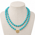 Coastal Strand Necklace | Double - Marina Blue