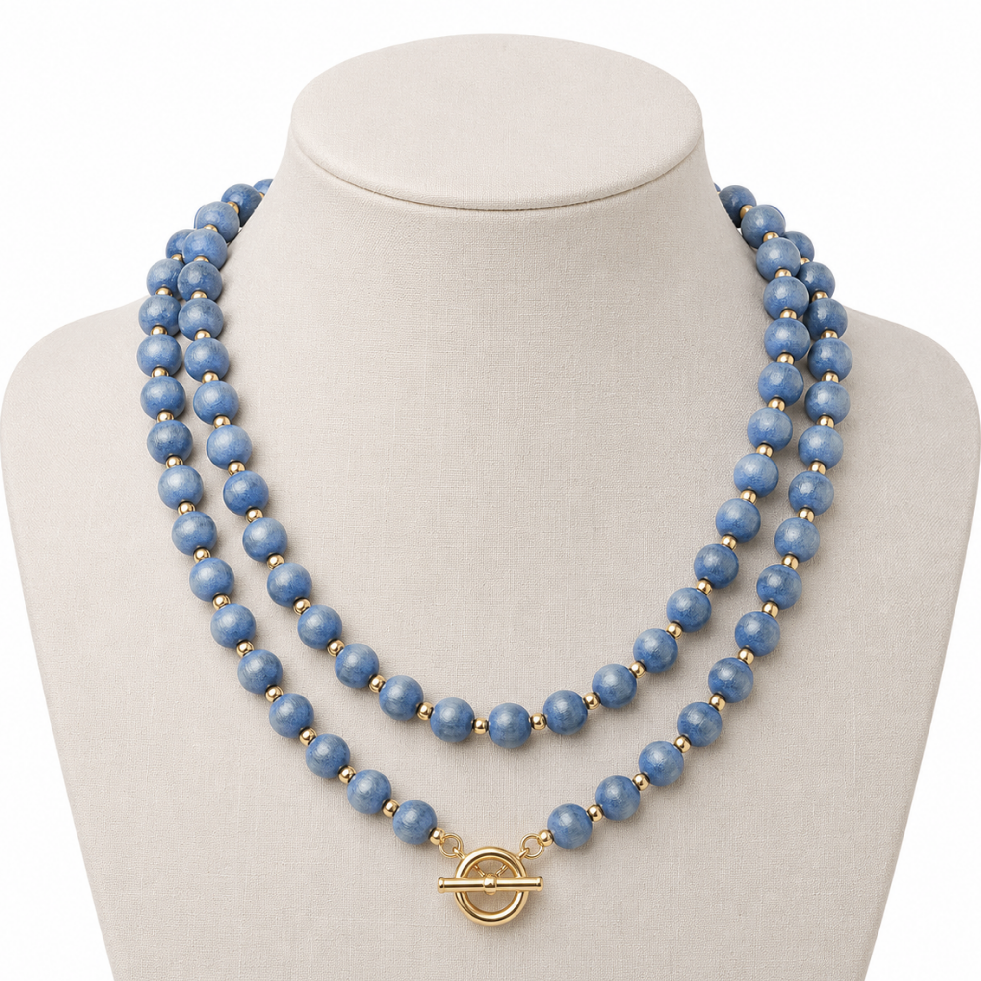 Coastal Strand Necklace | Double - Harbor Blue