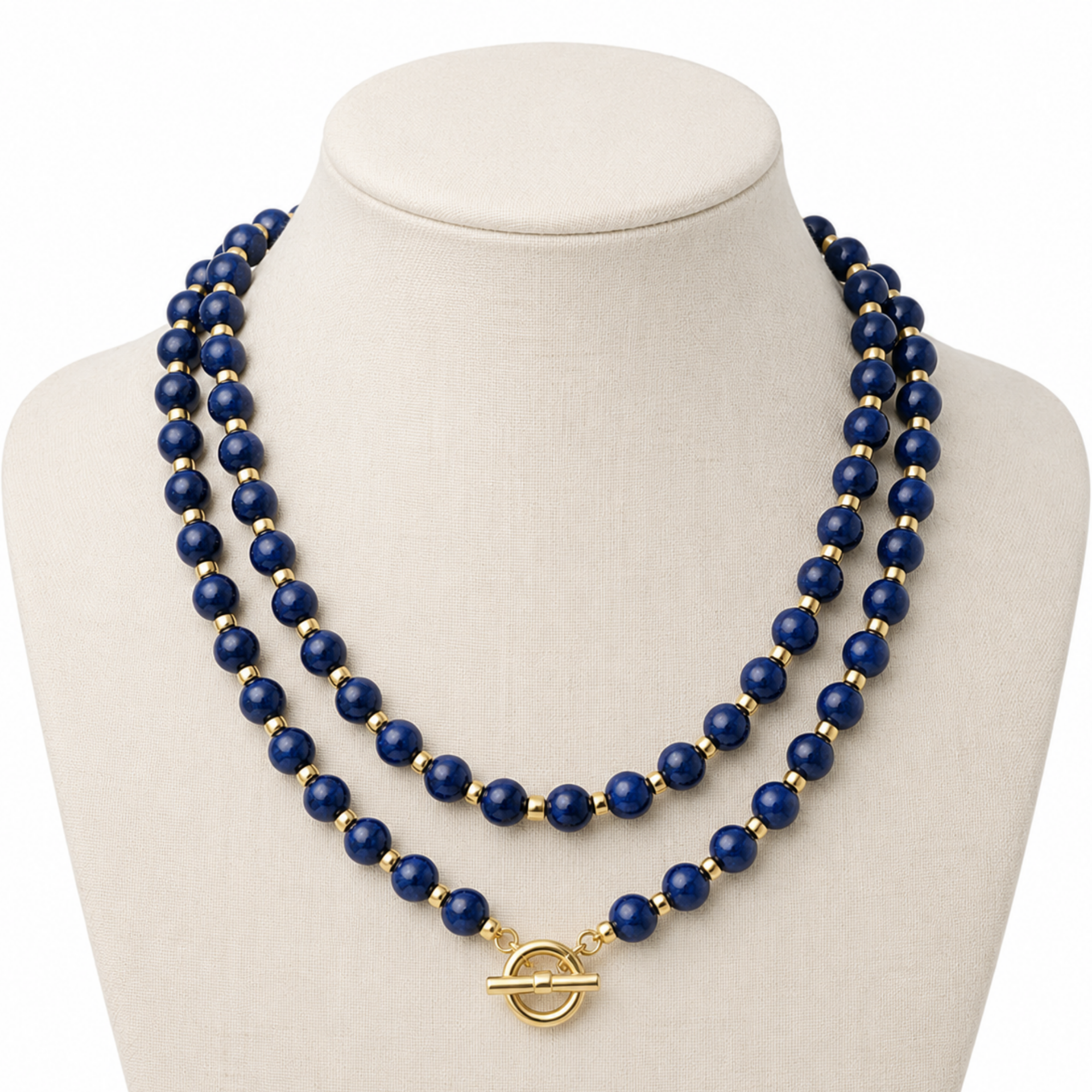 Coastal Strand Necklace | Double - Atlantic Navy