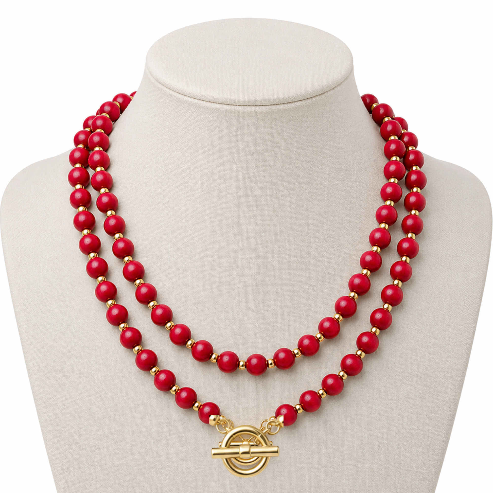 Coastal Strand Necklace | Double - Lighthouse Red
