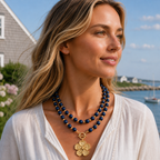 Coastal Strand Necklace | Double - Atlantic Navy