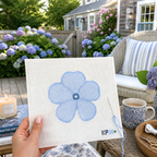 Blue Hydrangea Beginner Needlepoint Kit | Coastal Bloom Collection