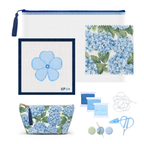 Blue Hydrangea Beginner Needlepoint Kit | Coastal Bloom Collection