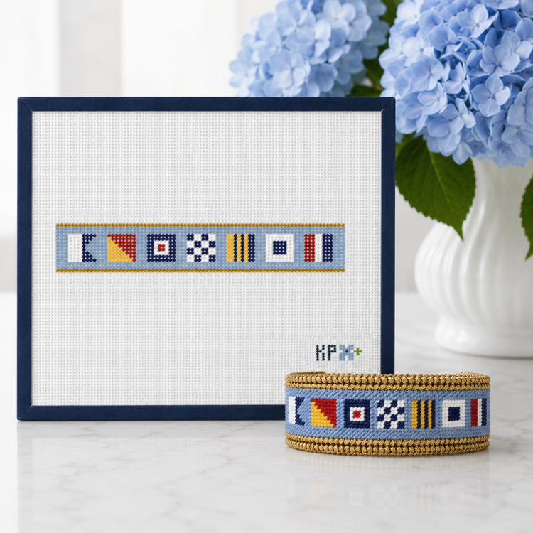 Coastal Cuff Needlepoint Kit | Newport Regatta