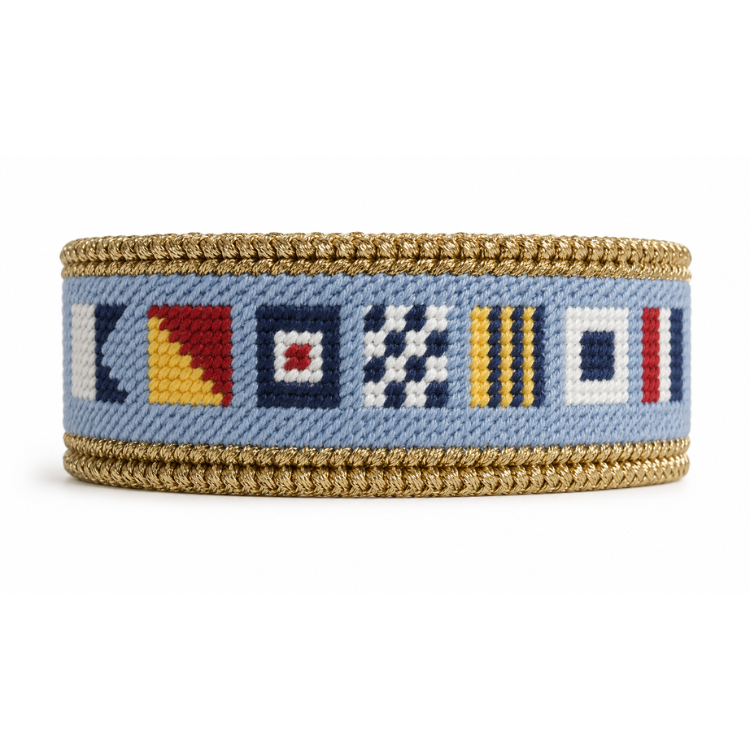 Coastal Cuff Needlepoint Kit | Newport Regatta