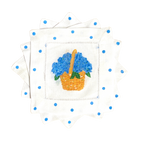 Nantucket Basket Hydrangea Linen Cocktail Napkins