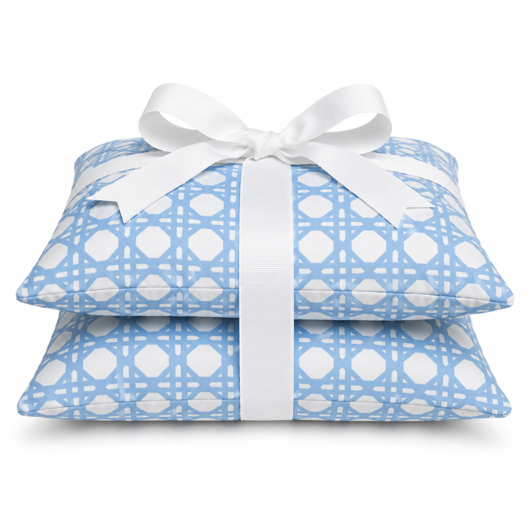 Nantucket Blue Trellis Pillow Set