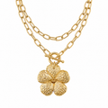Coastal Bloom Necklace - Signature Hydrangea Gold