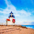 Nantucket Stroll Lucite Tray