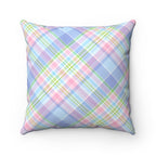 Step Beachs Plaid Square Pillow