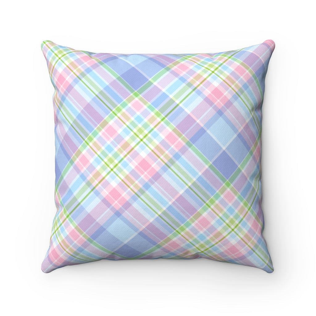Step Beachs Plaid Square Pillow