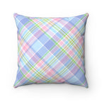 Step Beachs Plaid Square Pillow