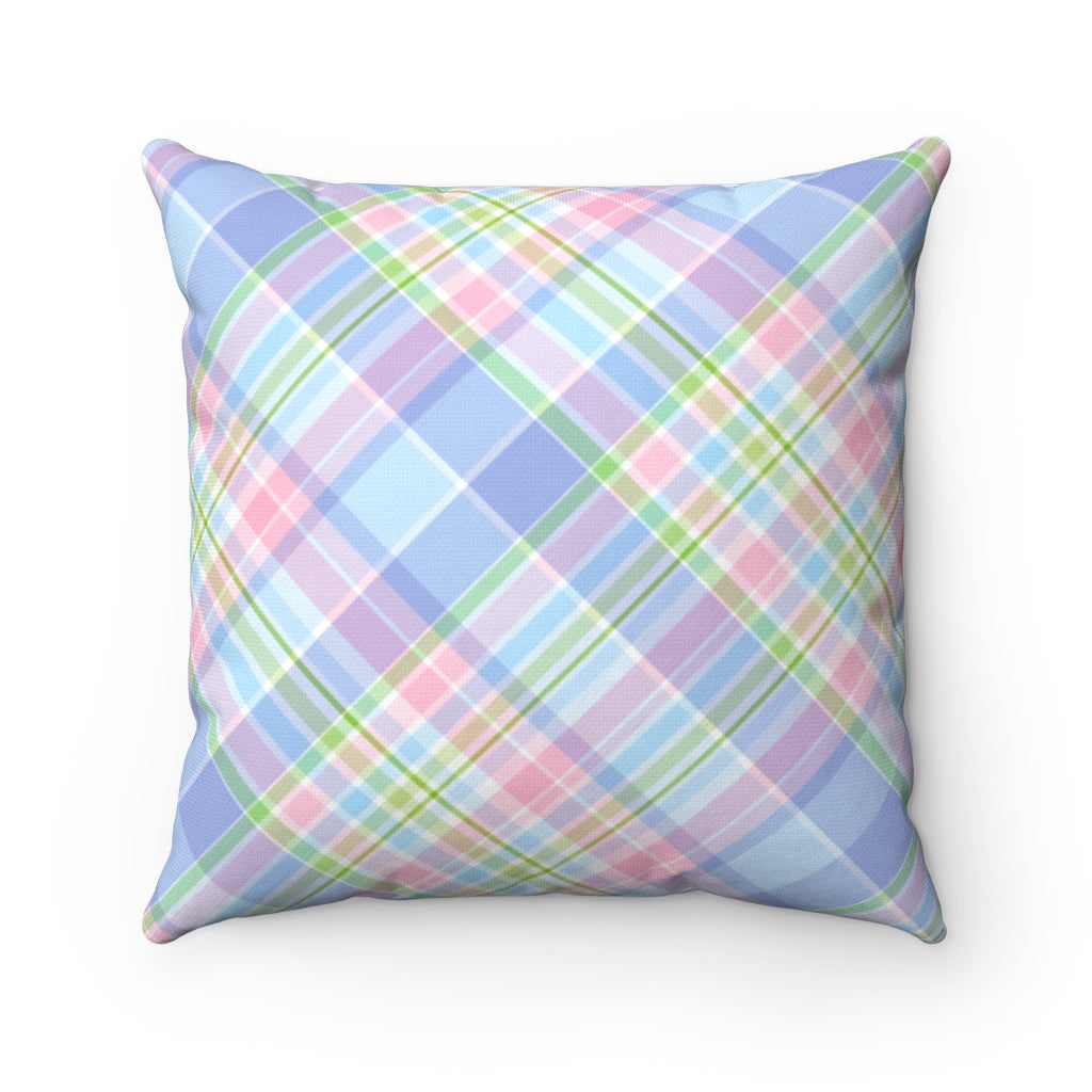 Step Beachs Plaid Square Pillow