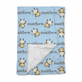Personalized Baby Blanket | Monkey Moo Blue