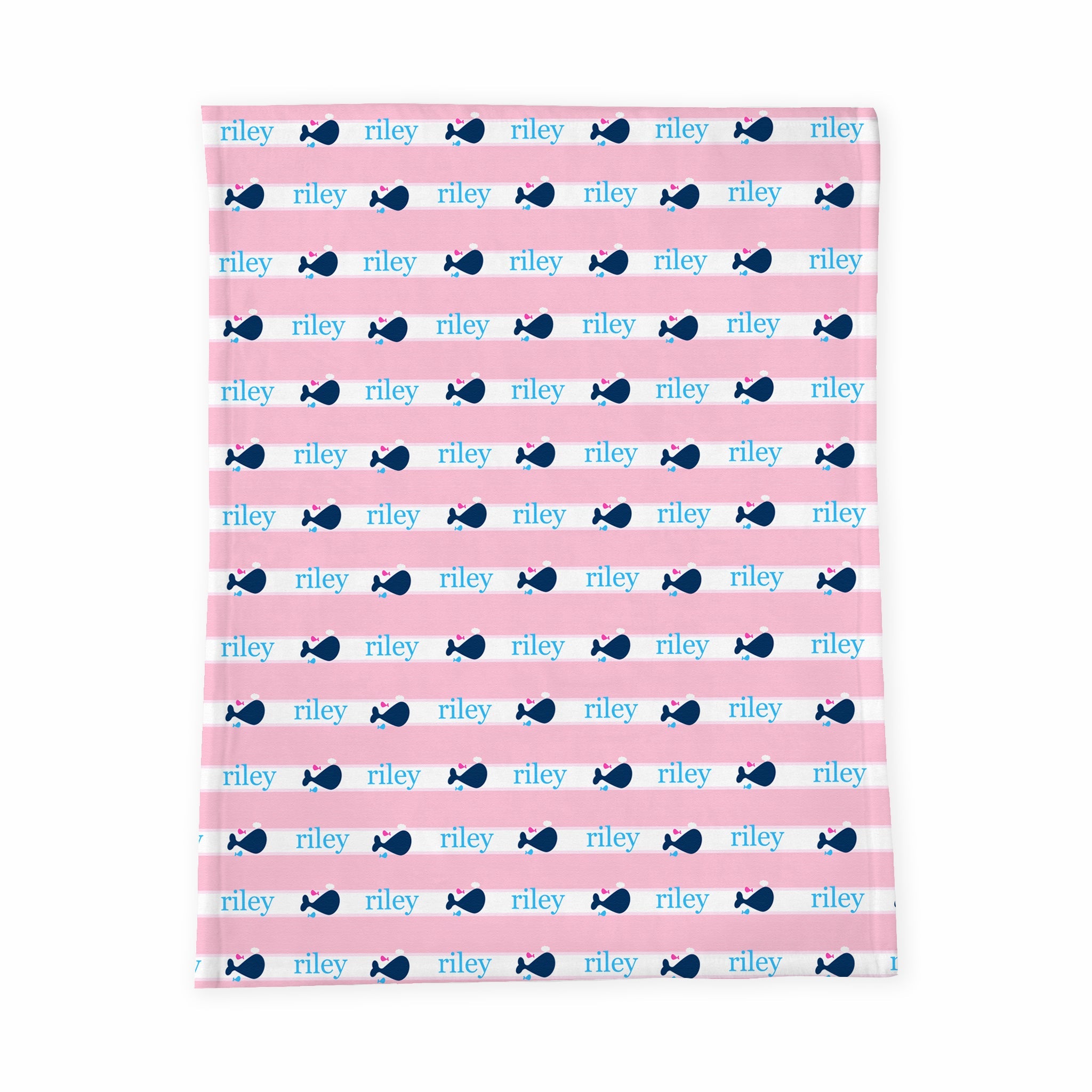 Personalized Baby Blanket | Whales Tale Pink