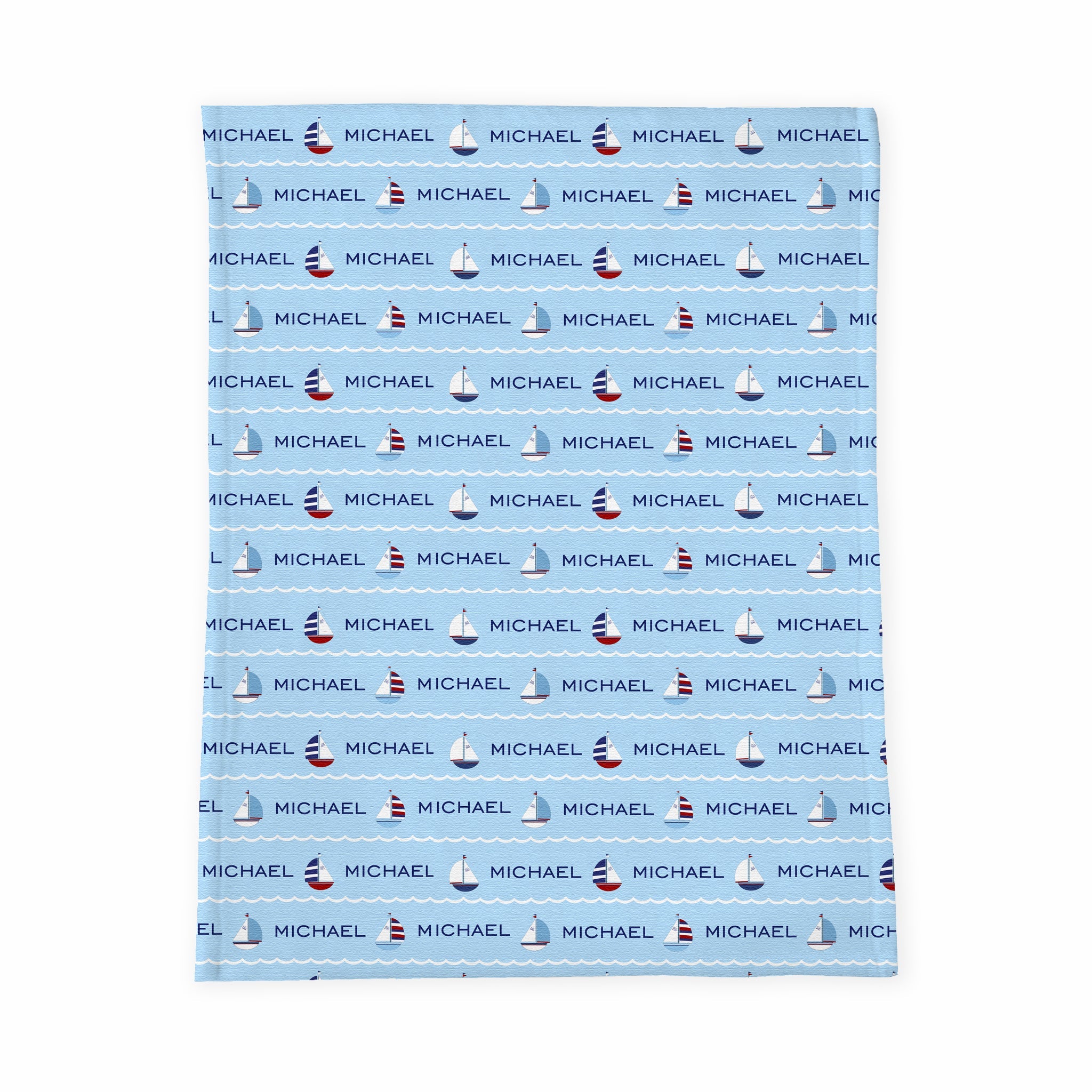 Personalized Baby Blanket | Regatta Blue