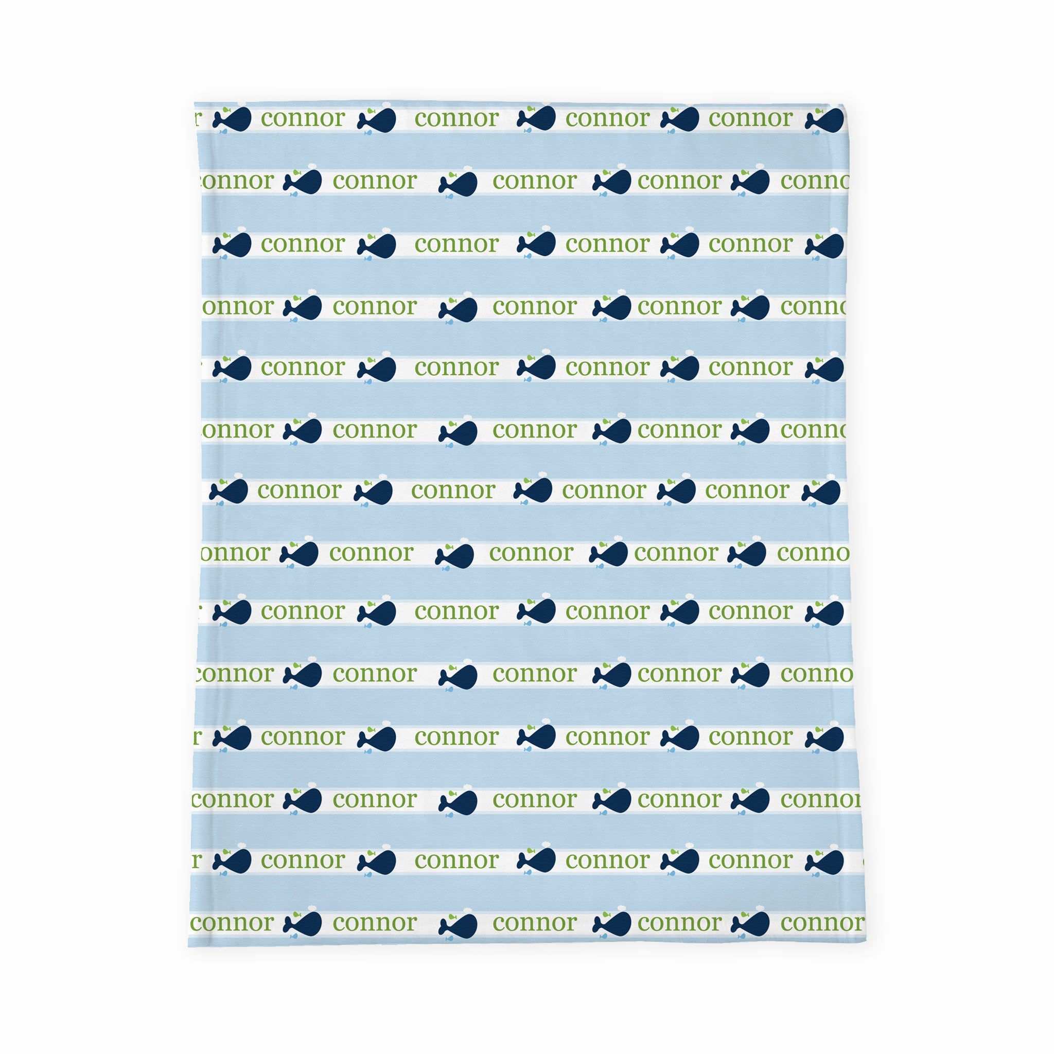 Personalized Baby Blanket | Whales Tale Blue